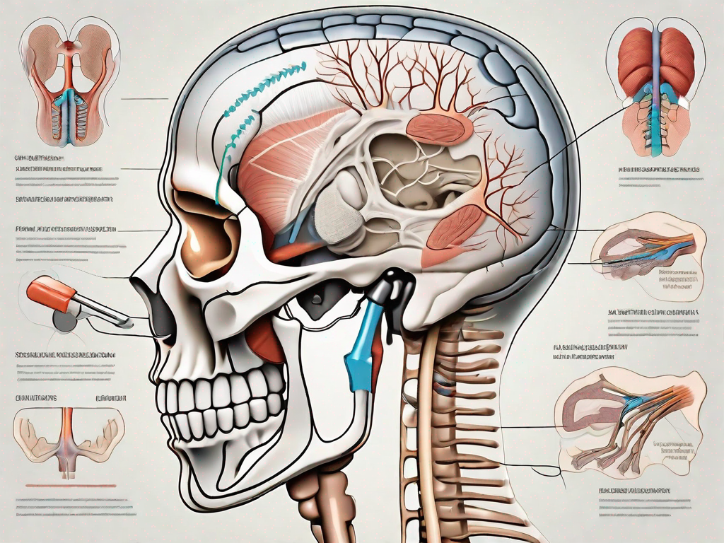 An open jaw showing the intricate mechanism of muscles
